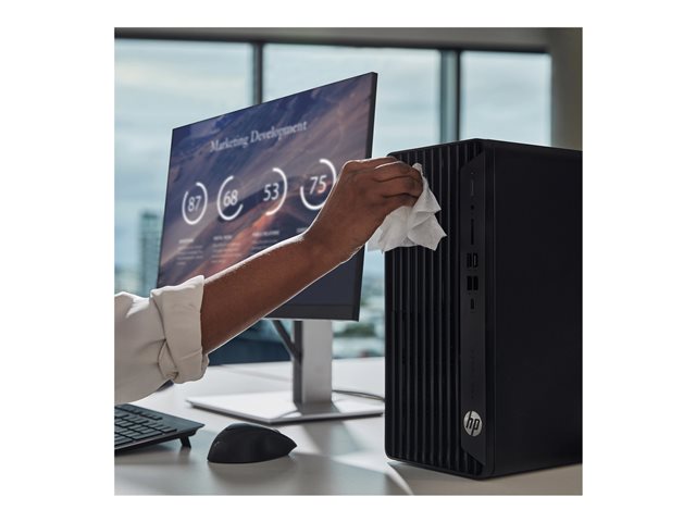 HP Pro 400 G9 - Tower Core i7 i7-14700 / up to 5.4 GHz - RAM 16 GB - SSD 512 GB - NVMe - UHD Graphics 770 - Gigabit Ethernet, IEEE 802.11ax (Wi-Fi 6E), Bluetooth 5.3 - Win 11 Pro - monitor: none - with HP Wolf Pro Security Edition (1 year)