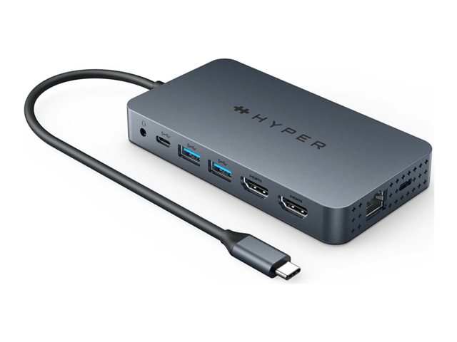 HYPERDRIVE(R) DUAL HDMI 10-IN1 TRAVEL DOCK FOR M1 MACBOOK (SILICON MOTION)