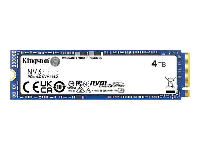 Kingston NV3 - SSD - 4 TB - internal - M.2 2280 - PCIe 4.0 x4 (NVMe)