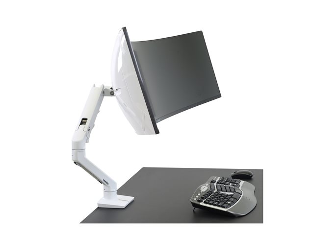 Ergotron HX - Mounting component (pivot) - heavy-duty - for LCD display - white - screen size: up to 49\" - for Ergotron HX Desk Monitor Arm, HX Wall Mount Monitor Arm