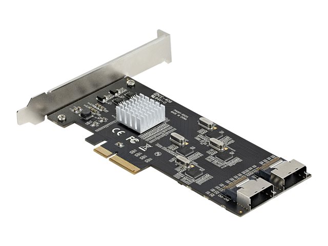 StarTech.com 8 Port SATA PCIe Card, PCI Express 6Gbps SATA Expansion Card with 4 Host Controllers, SATA PCIe Controller Card, PCI-e x4 Gen 2 to SATA III Adapter Card, Drive Cables Incl. - Windows/macOS/Linux (8P6G-PCIE-SATA-CARD) - Storage controller - SATA 6Gb/s / SAS 6Gb/s - low profile - PCIe 2.0 x4 - black