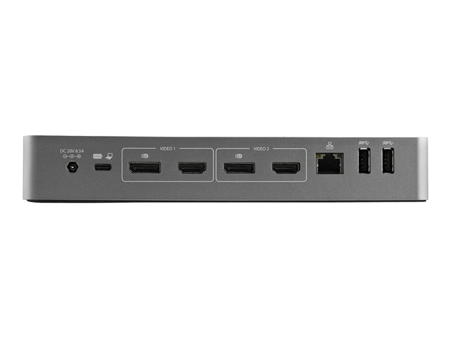 StarTech.com USB-C & USB-A Dock, Hybrid Universal Laptop Docking Station with 100W Power Delivery, Dual Monitor 4K 60Hz HDMI & DisplayPort, 4x USB 3.1 Gen 1 Hub, Gigabit Ethernet (GbE) - Hybrid USB Type-C Dock (DK30C2DPEPUE) - Docking station - USB-C - 2 x HDMI, 2 x DP - 1GbE - 170 Watt