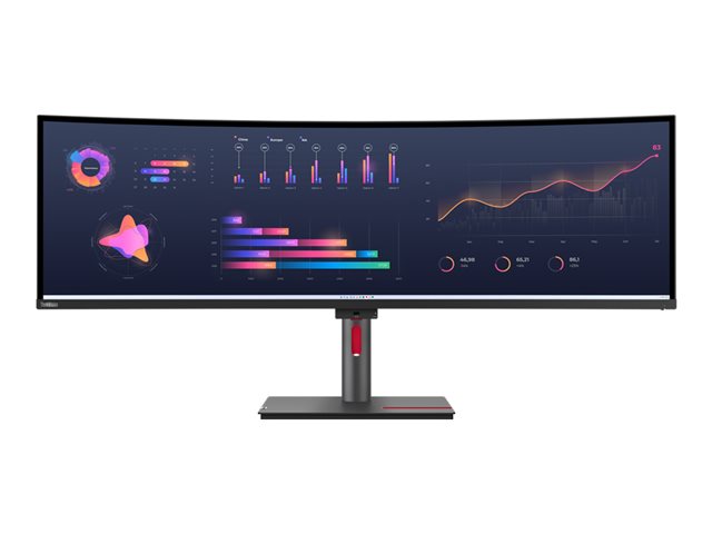 Lenovo ThinkVision P49w-30 - LED monitor - curved - 49\" - 5120 x 1440 @ 60 Hz - IPS - 350 cd/m² - 2000:1 - DisplayHDR 10 - 4 ms - Thunderbolt 4, 2xHDMI, DisplayPort - speakers - raven black - Campus