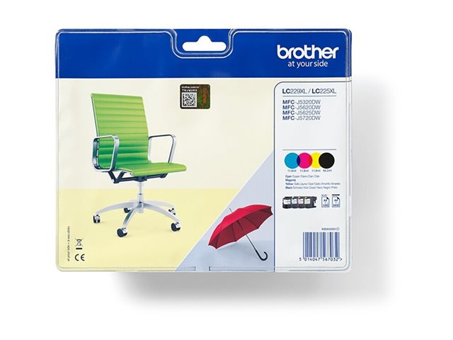 Brother LC229XLVALBP - 4-pack - black, yellow, cyan, magenta - original - blister - ink cartridge - for Brother MFC-J5320DW, MFC-J5625DW