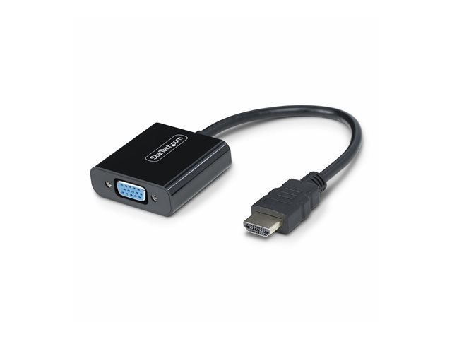 StarTech.com HDMI to VGA Adapter, 1080p, Active Video Converter - Adapter - HDMI male to HD-15 (VGA) female - 18.95 cm - black - 1080p support, active, bus powered