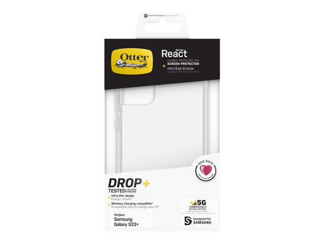 OtterBox React Series - Back cover for mobile phone - clear - for Samsung Galaxy S22+