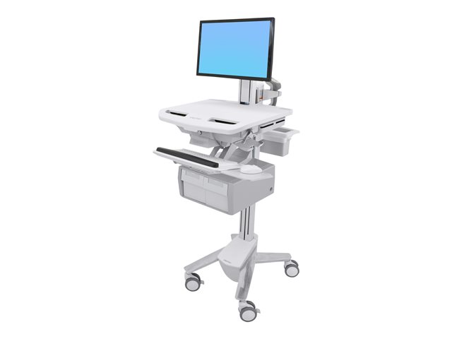 Ergotron StyleView - Cart - open architecture - for LCD display / PC equipment - lockable - medical - aluminium, zinc-plated steel, high-grade plastic - screen size: up to 24\"