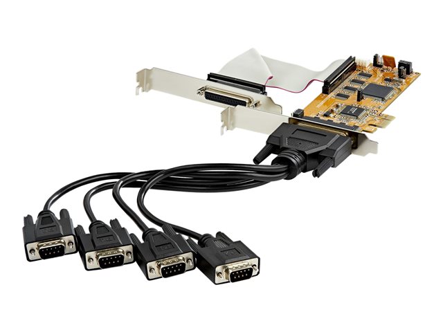 StarTech.com 8-Port PCI Express RS232 Serial Adapter Card, PCIe RS232 Serial Card, 16C1050 UART, Low Profile Serial DB9 Controller/Expansion Card, 15kV ESD Protection, Windows/Linux - Full Profile Bracket Incl - Serial adapter - PCIe low profile - RS