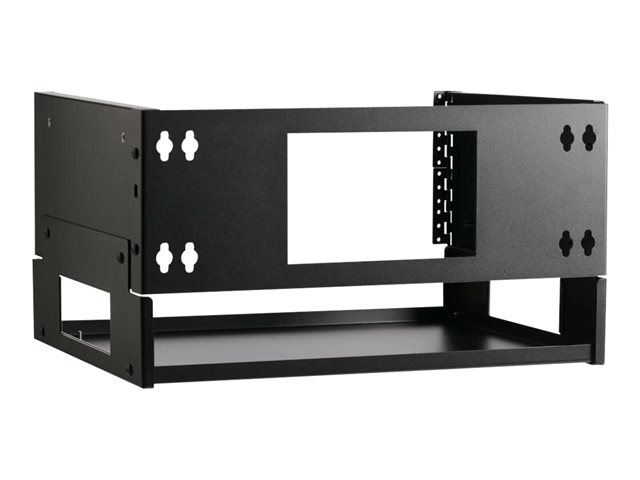 Tripp Lite 4U Wall-Mount Bracket with Shelf for Small Switches and Patch Panels, Hinged - Rack mount shelf - hinged - wall mountable - black - 4U - 19\"