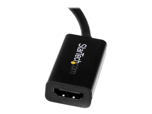 StarTech.com Mini DisplayPort to HDMI Audio / Video Converter - mDP 1.2 to HDMI Active Adapter for Ultrabook / Laptop - 4K @ 30Hz - Black (MDP2HD4KS) - Video converter - DisplayPort - HDMI - black