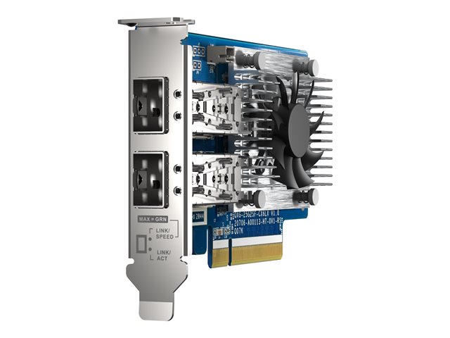 QNAP QXG-25G2SF-CX6 - Network adapter - PCIe 4.0 x8 low profile - 25 Gigabit SFP28 x 2 - for QNAP TS-H2490FU