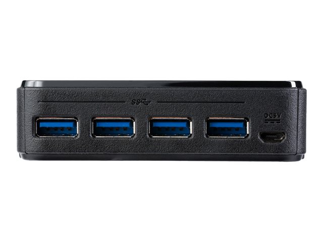 StarTech.com USB 3.0 Peripheral Sharing Switch - 4 USB 3.0 x 4 Computers - Mac / Windows / Linux - USB A/B Switch - USB Switch (HBS304A24A) - Hub - 8 x SuperSpeed USB 3.0 - desktop