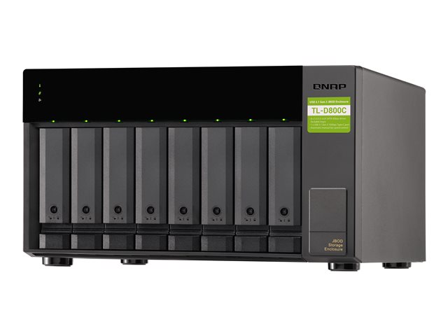 QNAP TL-D800C - Hard drive array - 8 bays (SATA-600) - USB 3.2 Gen 2 (external)