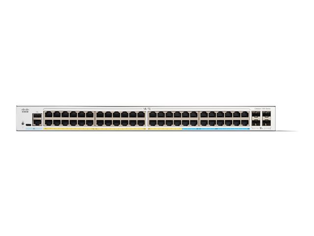 Cisco Catalyst 1300-48P-4G - Switch - L3 - Managed - 48 x 10/100/1000 (PoE+) + 4 x Gigabit SFP - rack-mountable - PoE+ (375 W) - remanufactured