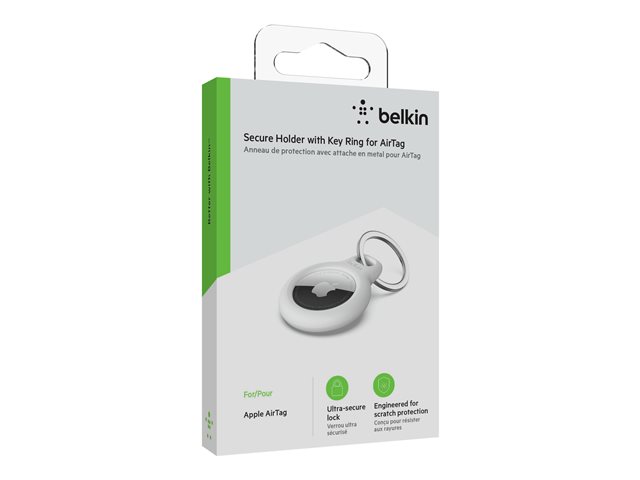 Belkin Secure Holder with Keyring for AirTag - White