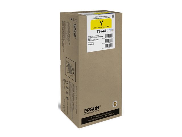 Epson T9744 - XXL size - yellow - original - ink pack - for WorkForce Pro WF-C869R