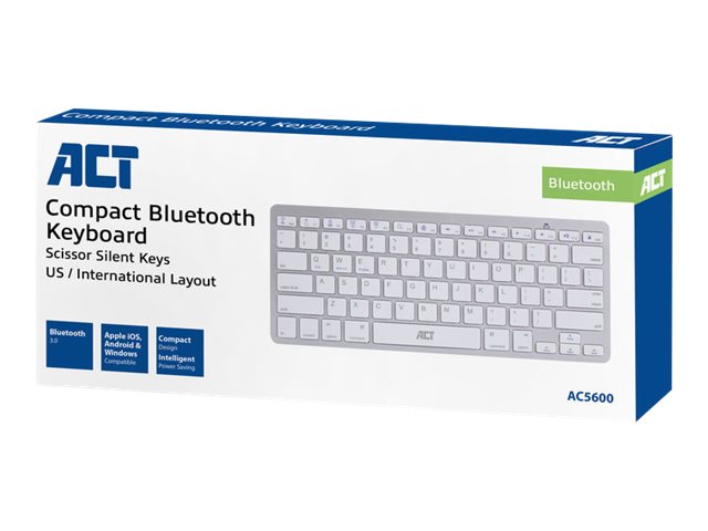 ACT AC5600 - Toetsenbord - draadloos - Bluetooth 3.0 - QWERTY - VS