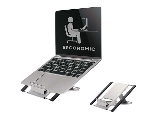 Neomounts NSLS100 - Stand - for notebook / tablet - silver - screen size: 10\"-22\" - desktop