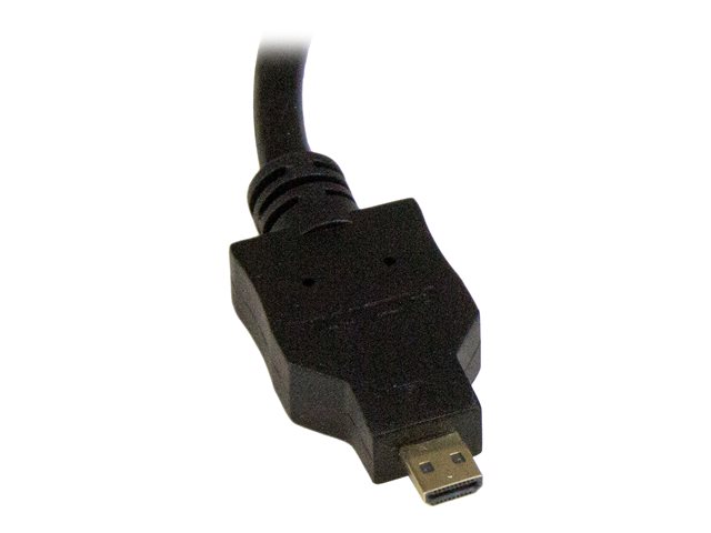 StarTech.com 8in Micro HDMI to DVI-D Adapter M/F - 8in Micro HDMI to DVI Cable - Connect a Micro HDMI phone or laptop to a DVI-D display (HDDDVIMF8IN) - Adapter - DVI-D female to 19 pin micro HDMI Type D male - 20.3 cm - shielded - black