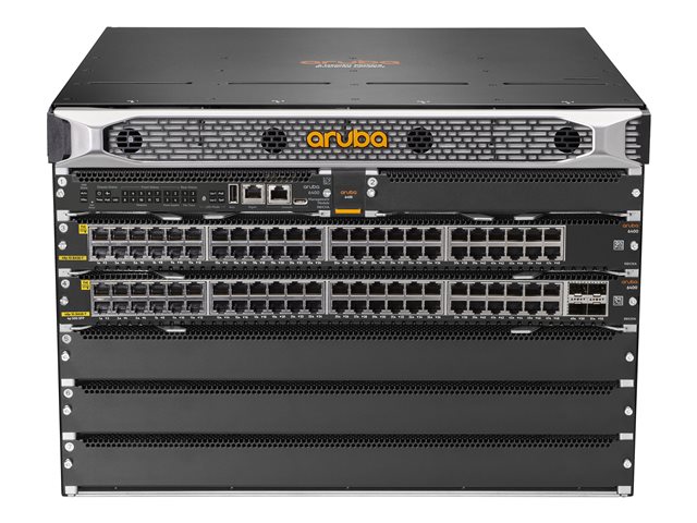 HPE Aruba 6405 96G CL4 PoE 4SFP56 - Switch - L3 - Managed - 96 x 10/100/1000 (PoE+) + 4 x 1 Gigabit / 10 Gigabit / 25 Gigabit / 50 Gigabit SFP56 (uplink) - rack-mountable - PoE+ (2880 W) - for P/N: R0X27C, R0X38C, R0X39C, R0X40C, R0X41C, R0X42C, R0X43C