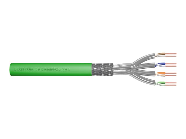 CAT 8.2 install. cable 100M S-FTP ring simplex green
