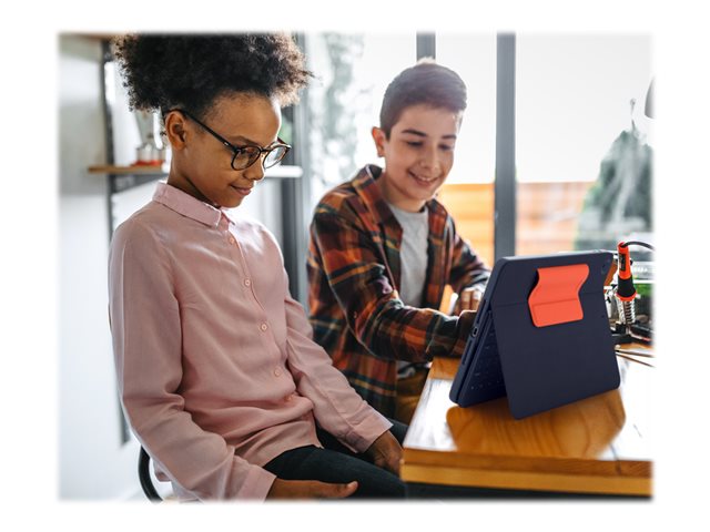 Logitech Rugged Combo 3 - Keyboard and folio case - Apple Smart connector - UK - classic blue