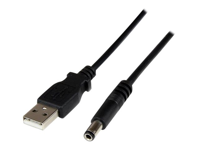 StarTech.com 1m USB to Type N Barrel 5V DC Power Cable - USB A to 5.5mm DC - 1 Meter USB to 5.5mm DC Plug (USB2TYPEN1M) - Power cable - USB (power only) (M) to DC jack 5.5 x 2.5 mm (M) - 1 m - molded - black - for P/N: HDBOOST