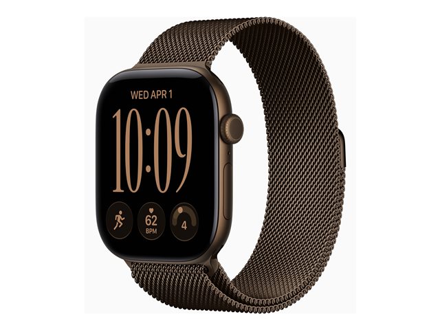 Apple Watch Series 12 GPS + Cellular 46mm Dark Bronze Aluminium Case with Dark Bronze Milanese Loop - S/M