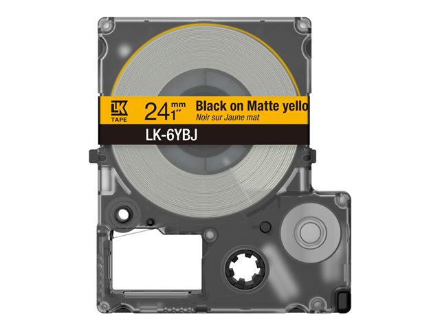 Epson LabelWorks LK-6YBJ - Black on matte yellow - Roll (2.4 cm x 8 m) 1 cassette(s) hanging box - tape cartridge - for LabelWorks LW-C610