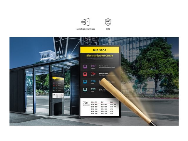 Samsung OH24B - 24\" Diagonal Class OHB Series LED-backlit LCD display - interactive digital signage outdoor - Tizen OS - 1080p 1920 x 1080