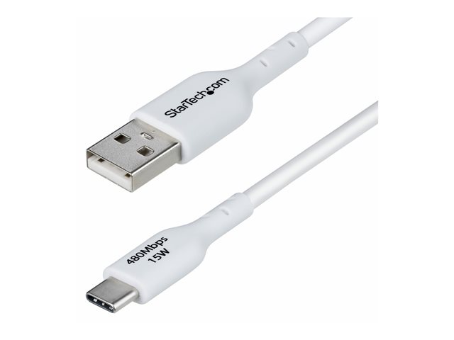 2m White USB-A to USB-C Charging Cable