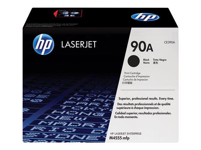 HP 90A - Black - original - LaserJet - toner cartridge (CE390A) - for LaserJet Enterprise 600 M601, 600 M602, 600 M603, M4555