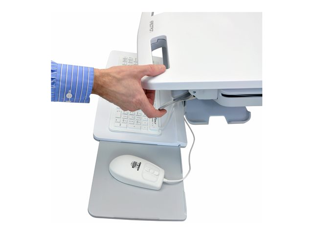 Ergotron StyleView - Cart - open architecture - for notebook / PC equipment - medical - plastic, aluminium, zinc-plated steel - grey, white, polished aluminium - screen size: 17.3\" wide