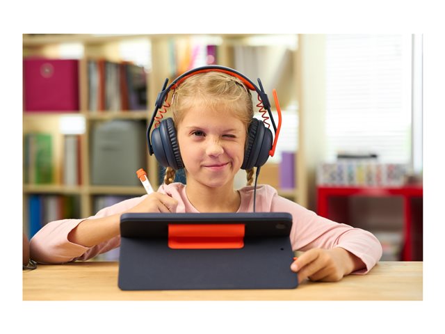 Logitech Zone Learn Wired On-Ear Headset for Learners, 3.5mm AUX - Headphones with mic - on-ear - replacement - wired - 3.5 mm jack