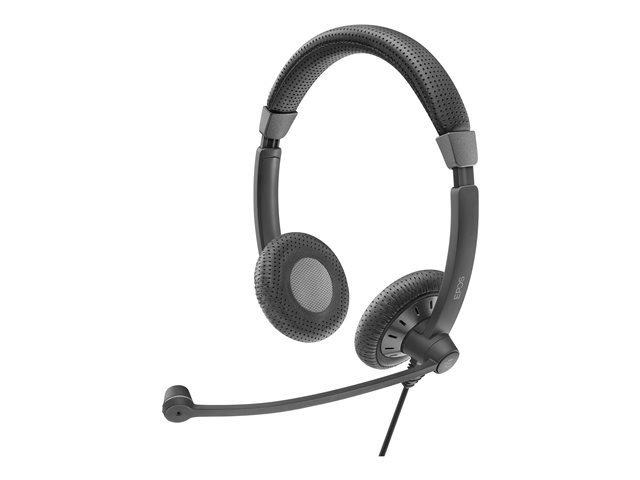 EPOS SC 75 USB MS - Headset - on-ear - wired - 3.5 mm jack, USB - black