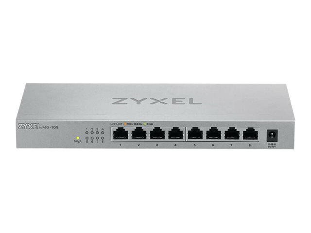 Zyxel MG-108 - Switch - unmanaged - 8 x 100/1000/2.5G Base-T - desktop