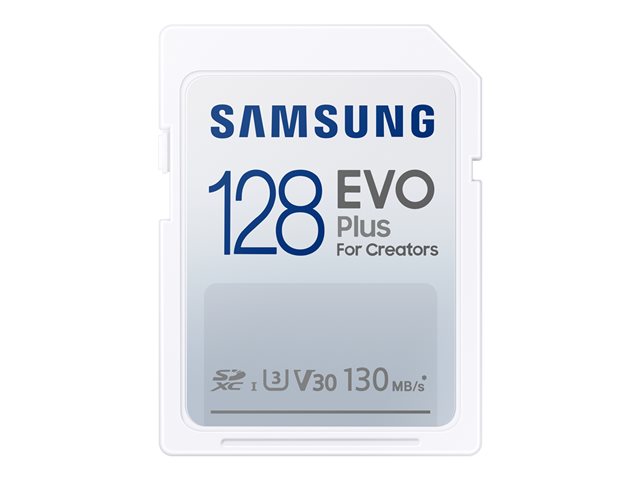 Samsung EVO Plus MB-SC128K - Flash memory card - 128 GB - Video Class V30 / UHS-I U3 / Class10 - SDXC UHS-I
