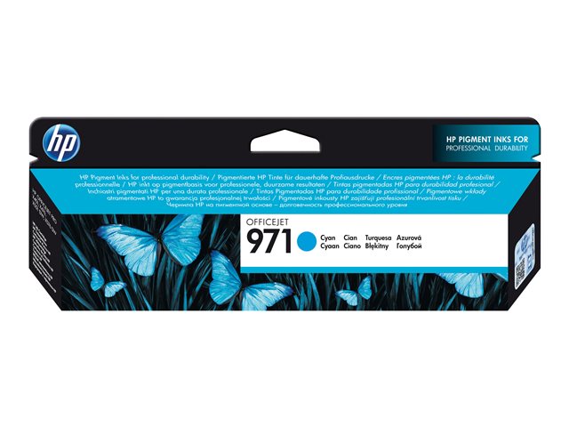 HP 971 - Cyan - original - ink cartridge - for Officejet Pro X451dn, X451dw, X476dn MFP, X476dw MFP, X551dw, X576dw MFP