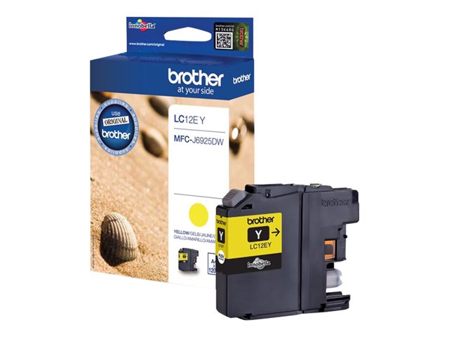 Brother LC12EY - XL Capacity - yellow - original - ink cartridge - for Brother MFC-J6925DW