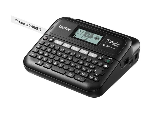 Brother P-Touch PT-D460BTVP - Labelmaker - B/W - thermal transfer - 18 mm width - 180 dpi - up to 30 mm/sec - USB, Bluetooth 5.0 - cutter - 5 line printing, mirror print, vertical print, multi-copy printing - black