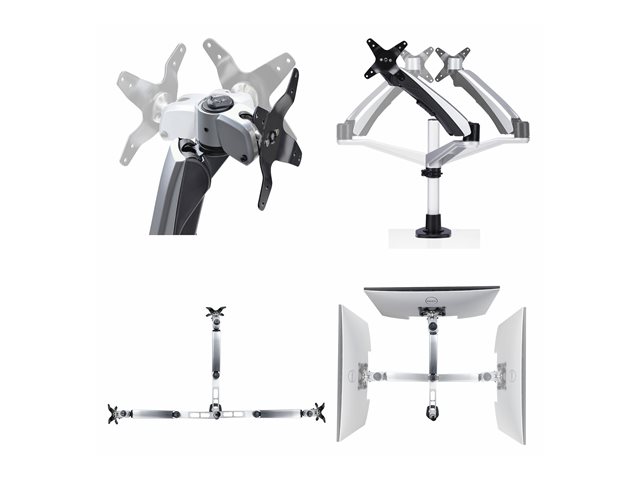 StarTech.com Monitor Desk Mount, VESA 75x75/100x100, 27/30-inch Screens - Mounting kit (articulating arm) - adjustable arm - for LCD display - aluminium, steel, plastic - black - screen size: up to 30\" - desk-mountable - TAA Compliant