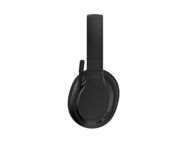Belkin SoundForm Adapt - Headphones with mic - full size - Bluetooth - wireless, wired - USB-C, 3.5 mm jack - black