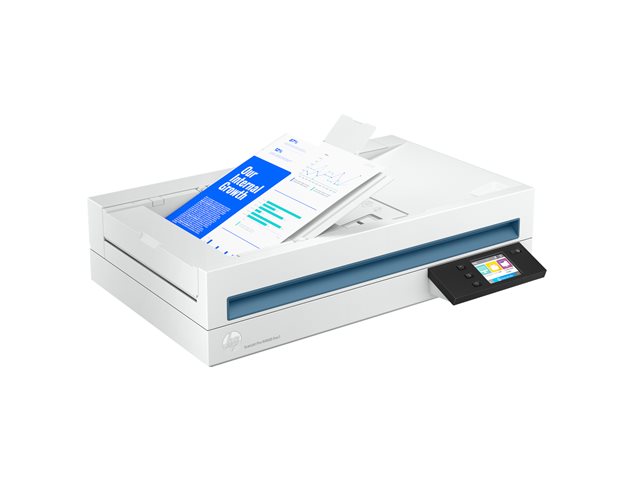 HP Scanjet Pro N4600 fnw1 - Document scanner - Contact Image Sensor (CIS) - Duplex - 216 x 5362 mm - 600 dpi x 1200 dpi - up to 40 ppm (mono) / up to 40 ppm (colour) - ADF (100 sheets) - up to 6000 scans per day - Gigabit LAN, USB 3.0, Wi-Fi(n)