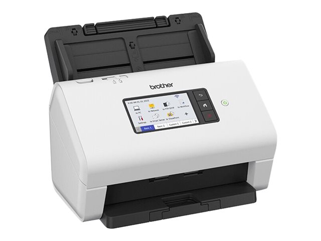 Brother ADS-4900W - Document scanner - Dual CIS - Duplex - A4 - 600 dpi x 600 dpi - up to 60 ppm (mono) / up to 60 ppm (colour) - ADF (100 sheets) - up to 9000 scans per day - USB 3.0, LAN, Wi-Fi(n), USB 2.0 (Host)