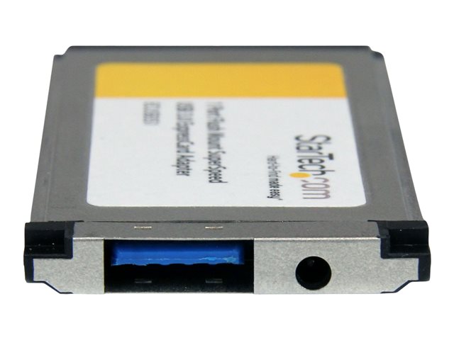 StarTech.com 1 Port Flush Mount ExpressCard SuperSpeed USB 3.0 Card Adapter with UASP Support - ExpressCard USB 3.0 Adapter (ECUSB3S11) - USB adapter - ExpressCard - USB 3.0 - for P/N: ST3300G3UA, ST3300GU3B, ST4300U3C1, ST4300U3C1B, ST7300U3M, ST7300USB3B, USB3S2SAT3CB