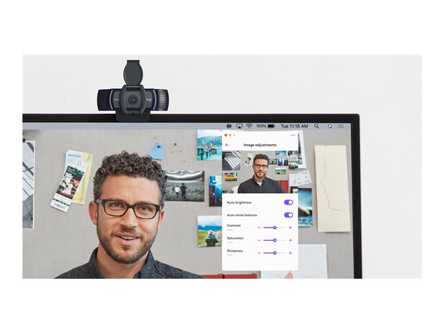 Logitech C920e - Webcam - colour - 720p, 1080p - audio - USB 2.0