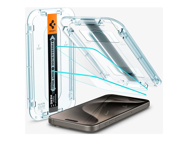 Spigen iPhone 15 Pro Max Glas.tR EZ Fit Transparency (2P)