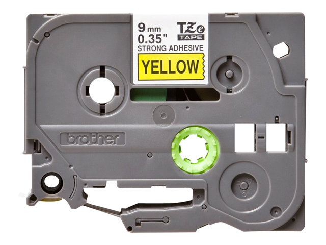 Brother TZe-S621 - Extra strength adhesive - black on yellow - Roll (0.9 cm x 8 m) 1 cassette(s) laminated tape - for Brother PT-D210, D600, H110, H200, P-Touch PT-1880, E310, H107, P-Touch Cube Plus PT-P710