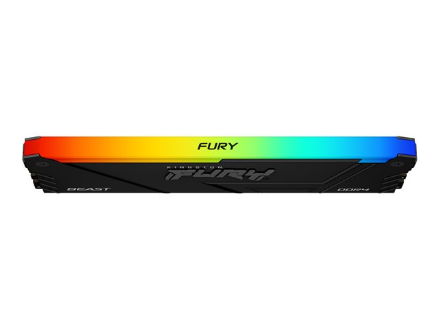 Kingston FURY Beast RGB - DDR4 - kit - 64 GB: 4 x 16 GB - DIMM 288-pin - 2666 MHz - CL16 - 1.2 V - unbuffered - on-die ECC - black