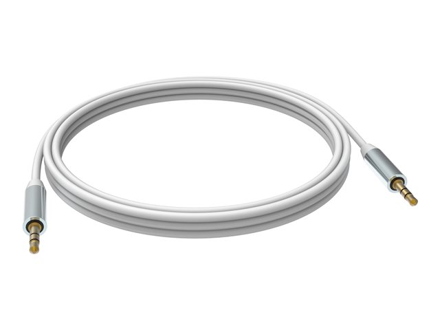 VISION Professional installation-grade stereo mini jack cable - LIFETIME WARRANTY - gold plated connectors - double-insulated with aluminium foil - tinned copper spiral shielding - mini jack (M) to mini jack (M) - outer diameter 3.0 mm - 26 AWG - 10 m - white